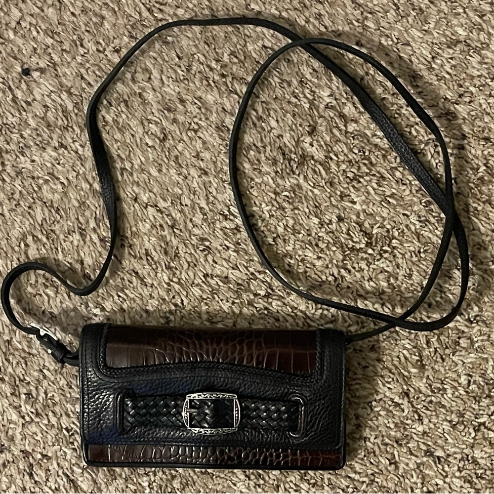 Brighton Black and Brown Crossbody Bag